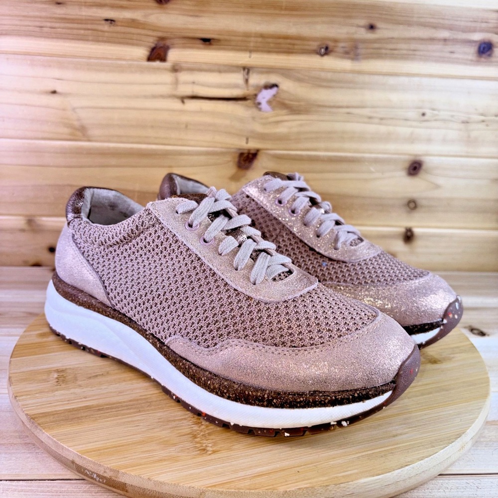 OTBT Sneakers Womens 10M Rose Gold Metallic Flash Lace Up Low Top Sneakers